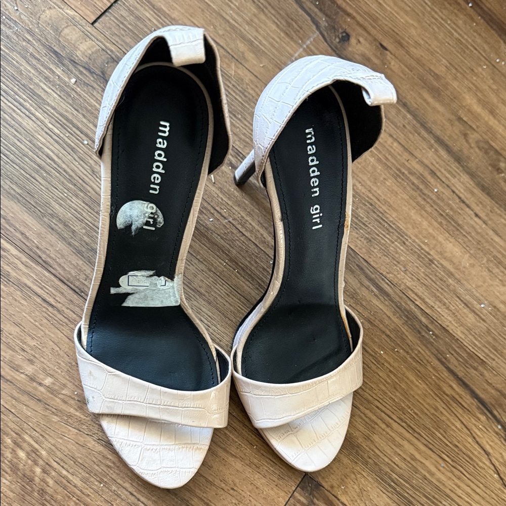 Madden Girl Cream Heels